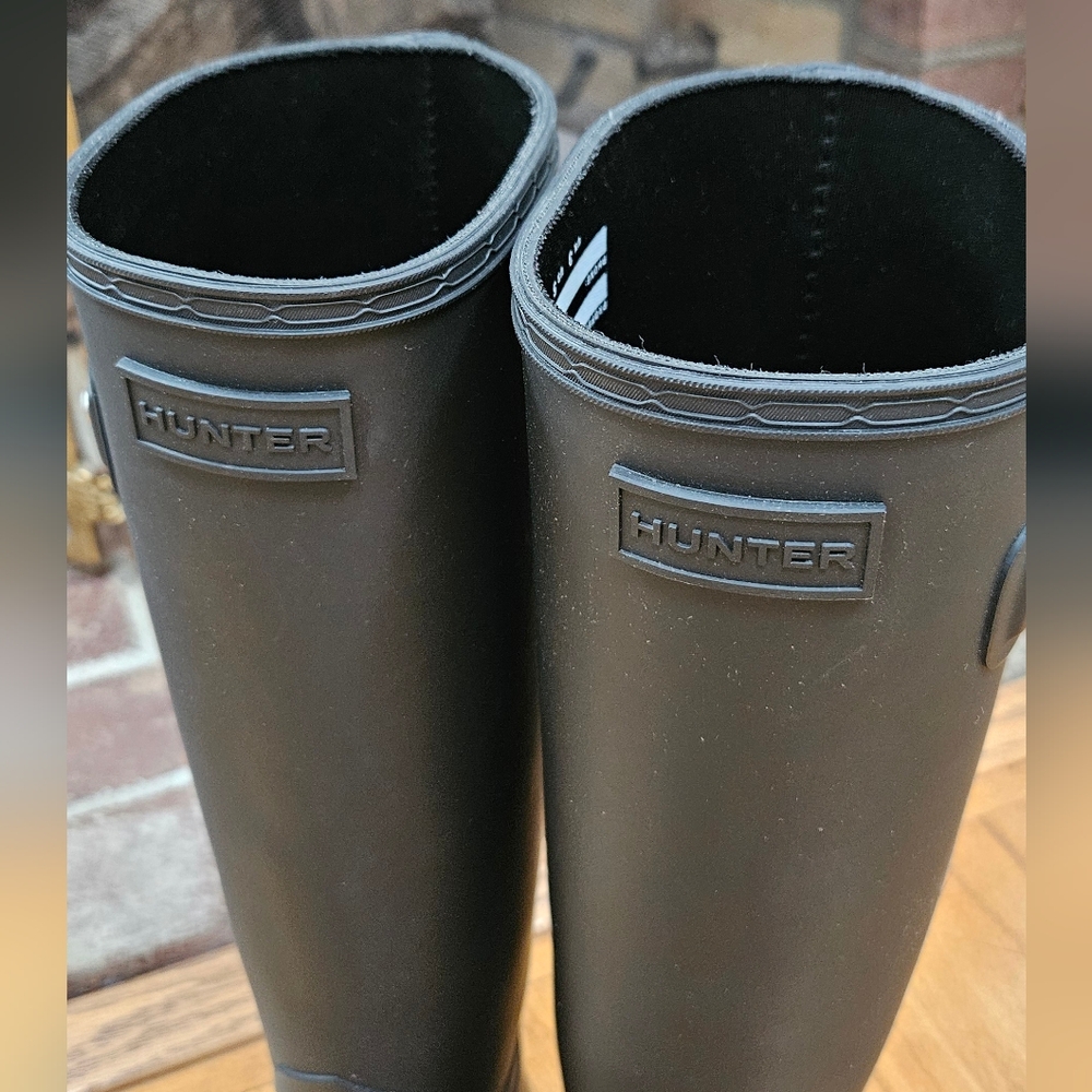 Hunter Black Studded Tall Rain Boots - Picture 4 of 6